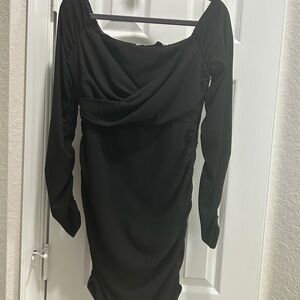 Zara Black Long Sleeve Dress
